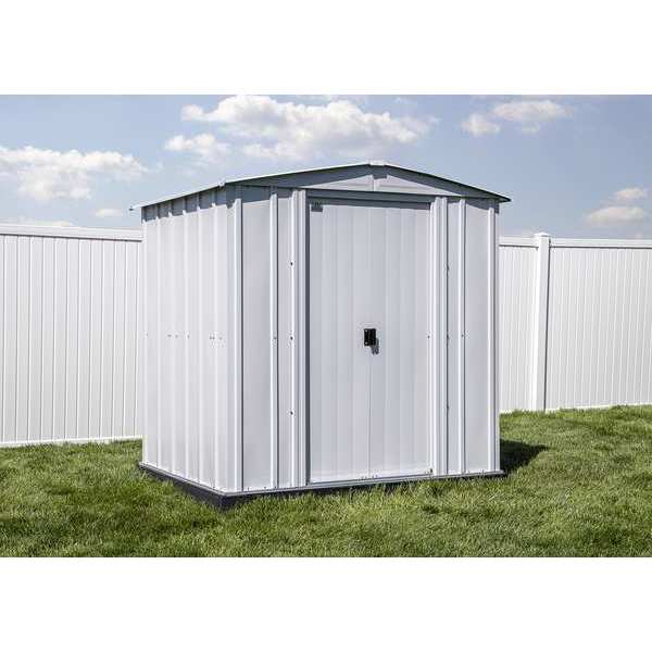 6x5 Classic Steel Storage Shed, Flute Grey