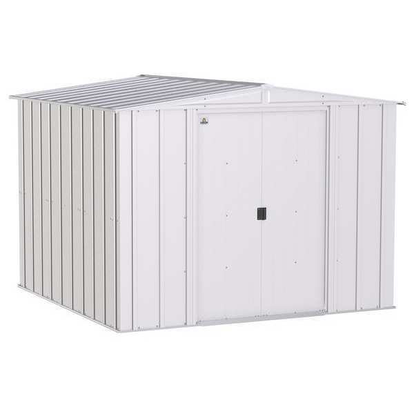 8x8 Classic Steel Storage Shed, Flute Grey