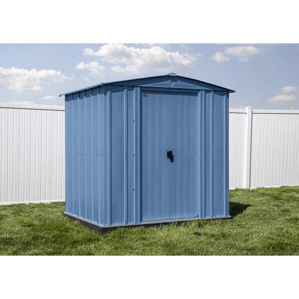 6x5 Classic Steel Storage Shed, Blue Grey