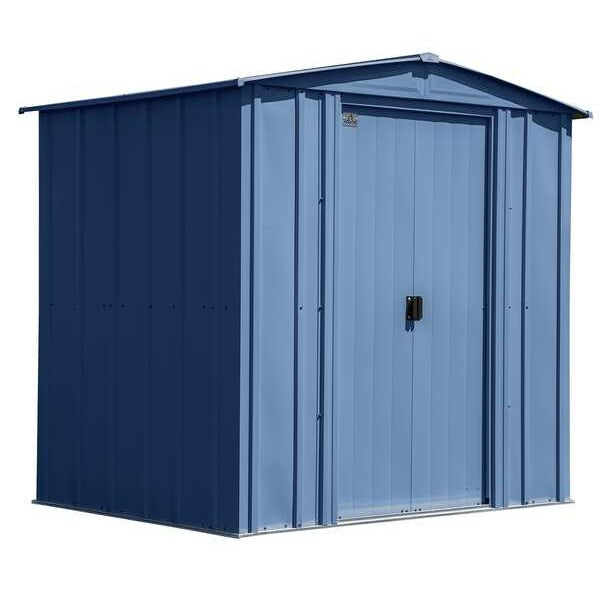 6x5 Classic Steel Storage Shed, Blue Grey
