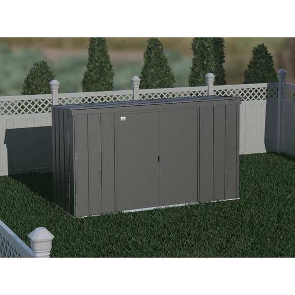 10x4 Classic Steel Storage Shed, Charcoal