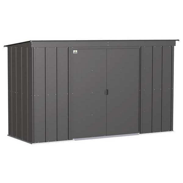10x4 Classic Steel Storage Shed, Charcoal