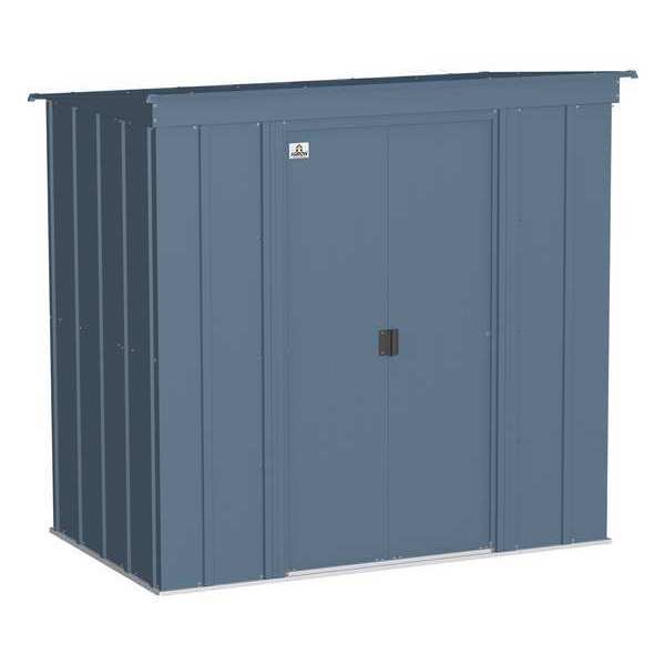 6x4 Classic Steel Storage Shed, Blue Grey
