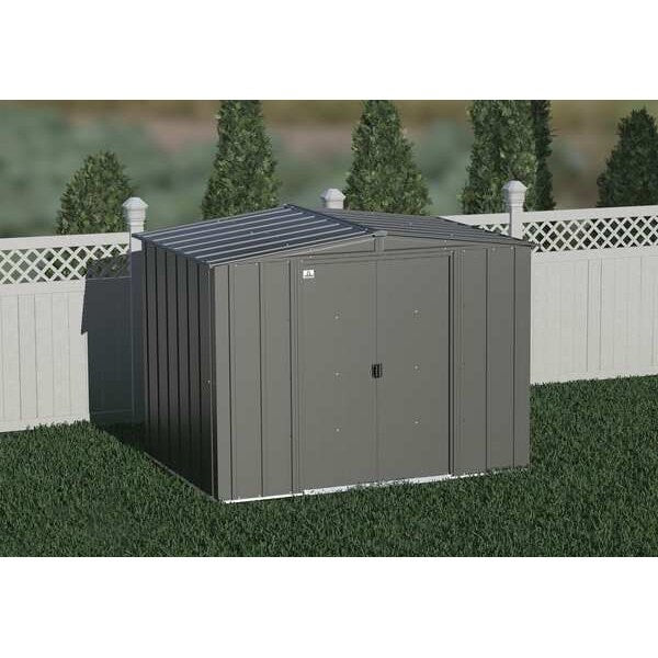 8x6 Classic Steel Storage Shed, Charcoal