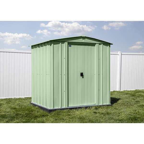 6x5 Classic Steel Storage Shed, Sage Green