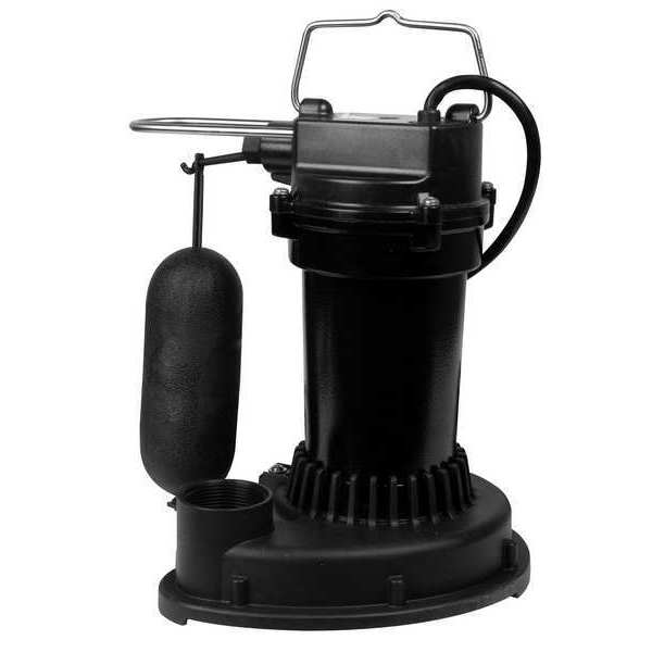 Sump Pump, Cast Iron Body, 1/4 hp