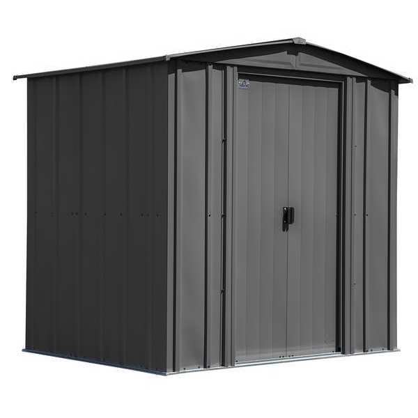 6x5 Classic Steel Storage Shed, Charcoal