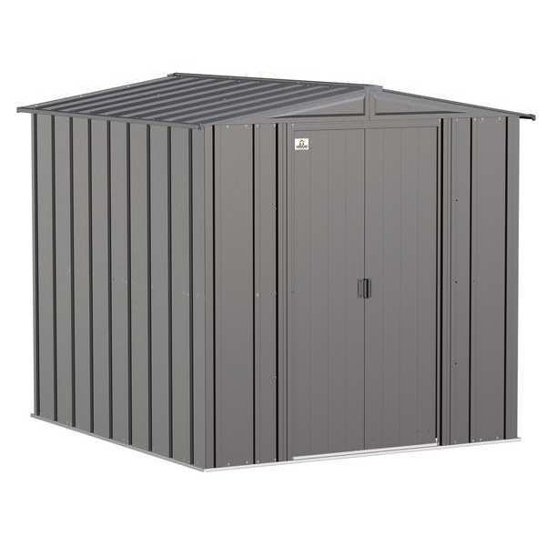 6x7 Classic Steel Storage Shed, Charcoal