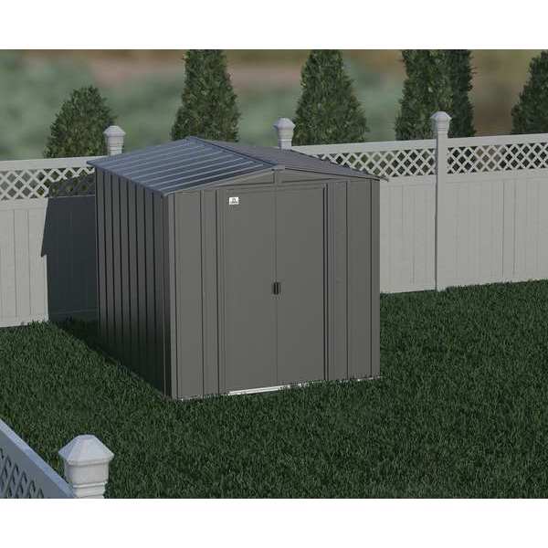 6x7 Classic Steel Storage Shed, Charcoal