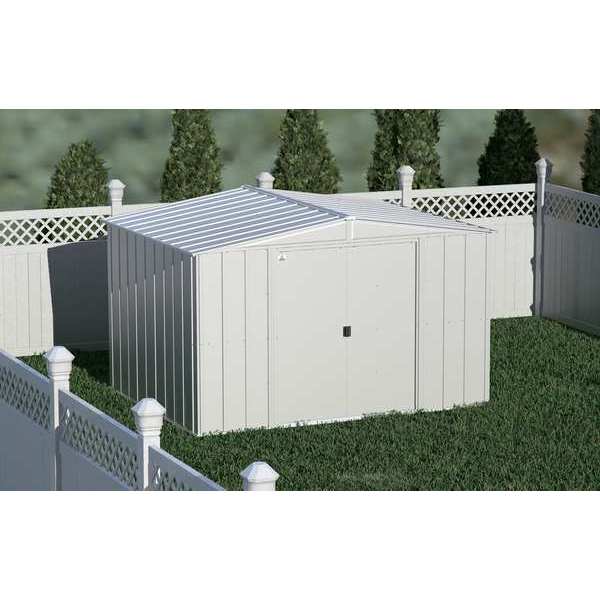 10x8 Classic Steel Storage Shed, Flute Grey