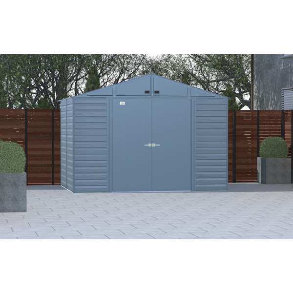 10x8 Select Steel Storage Shed, Blue Grey
