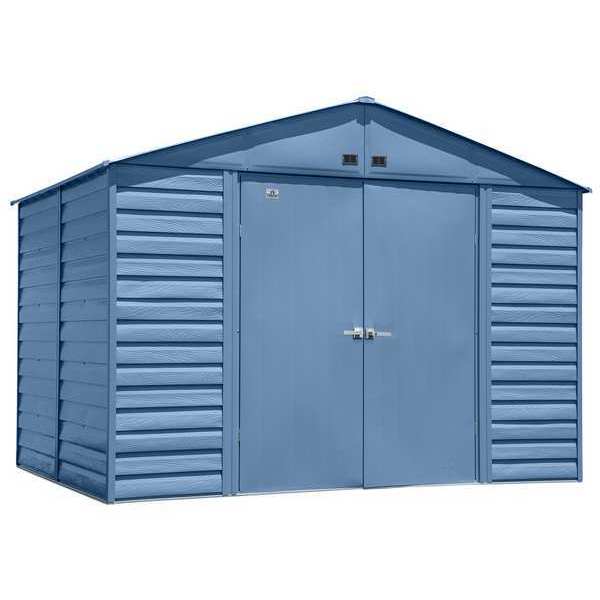 10x8 Select Steel Storage Shed, Blue Grey
