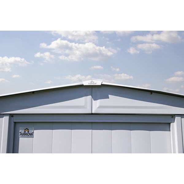 8x8 Classic Steel Storage Shed, Flute Grey