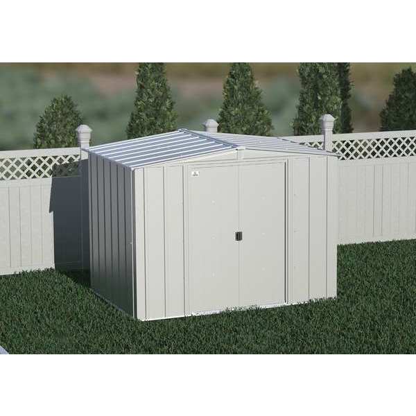 8x6 Classic Steel Storage Shed, Flute Grey