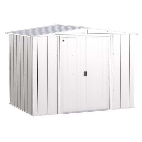 8x6 Classic Steel Storage Shed, Flute Grey