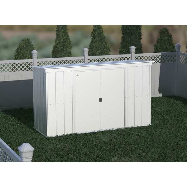 10x4 Classic Steel Storage Shed, Flute Grey