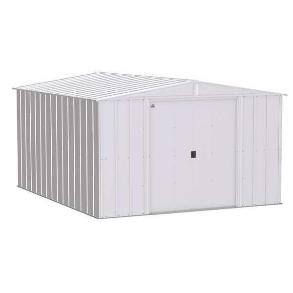 10x12 Classic Steel Storage Shed, Flute Grey