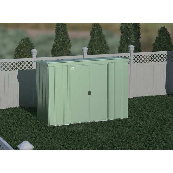 8x4 Classic Steel Storage Shed, Sage Green