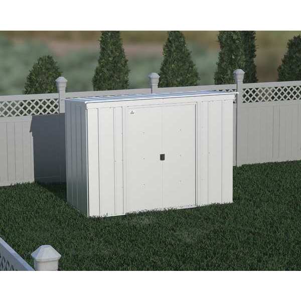 8x4 Classic Steel Storage Shed, Flute Grey