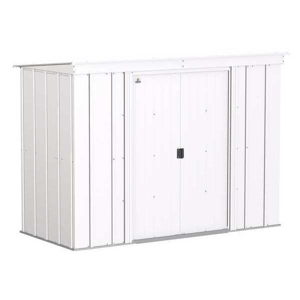 8x4 Classic Steel Storage Shed, Flute Grey