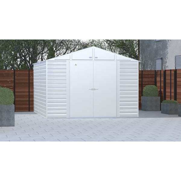 10x12 Select Steel Storage Shed, Flute Grey
