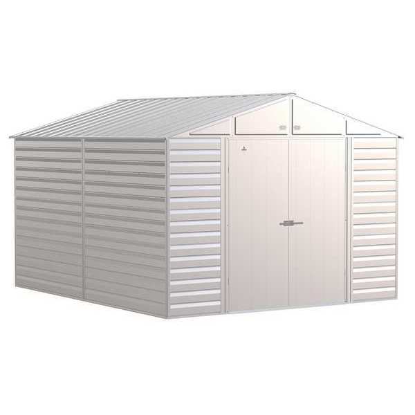 10x12 Select Steel Storage Shed, Flute Grey