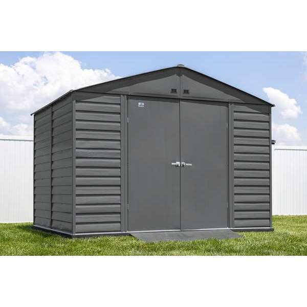 10x8 Select Steel Storage Shed, Charcoal