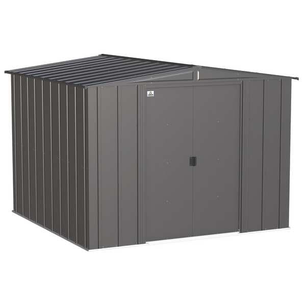 8x8 Classic Steel Storage Shed, Charcoal
