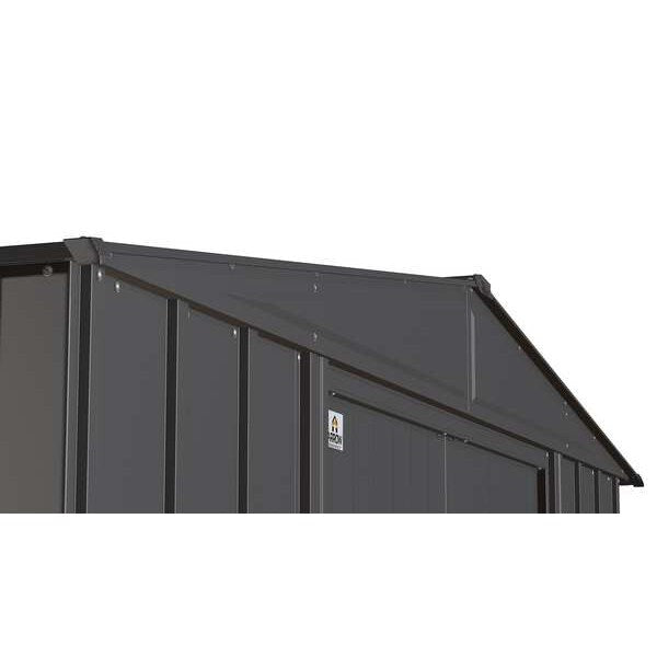 8x6 Classic Steel Storage Shed, Charcoal