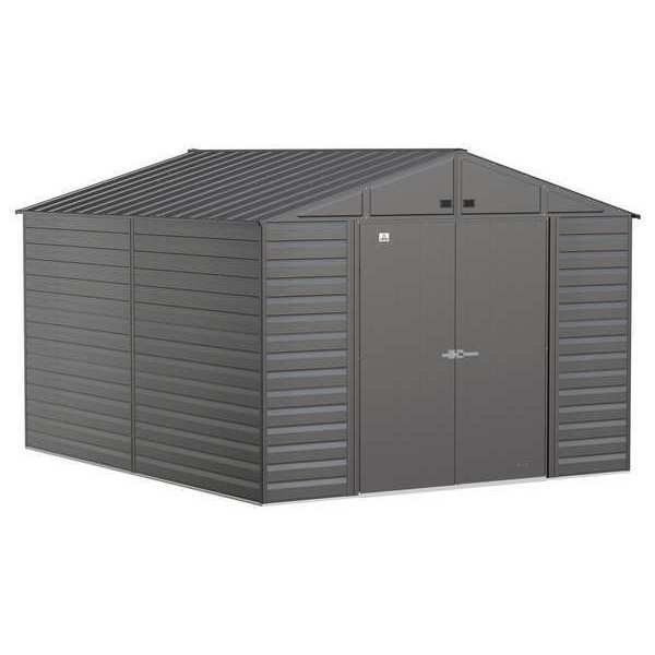 10x12 Select Steel Storage Shed, Charcoal