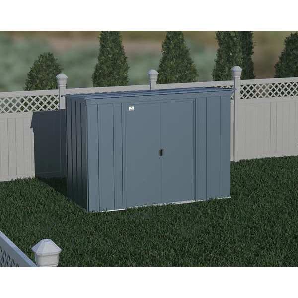 8x4 Classic Steel Storage Shed, Blue Grey