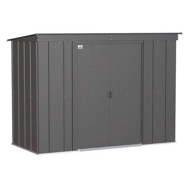 8x4 Classic Steel Storage Shed, Charcoal