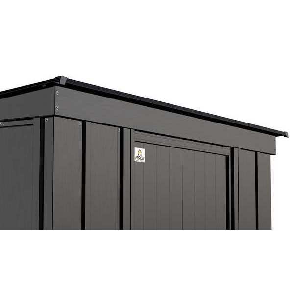 8x4 Classic Steel Storage Shed, Charcoal