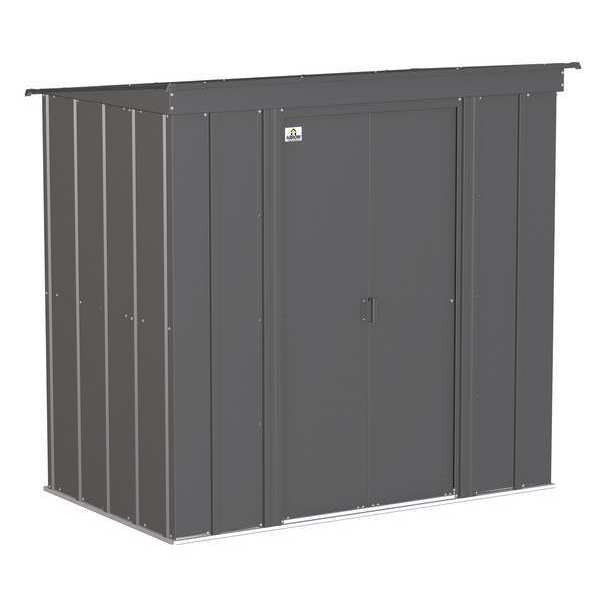 6x4 Classic Steel Storage Shed, Charcoal