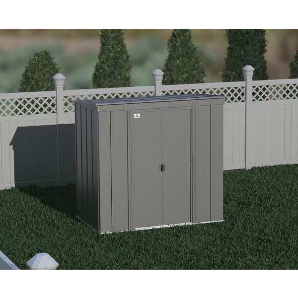 6x4 Classic Steel Storage Shed, Charcoal