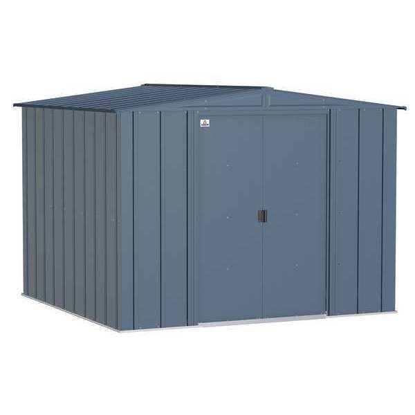 8x8 Classic Steel Storage Shed, Blue Grey