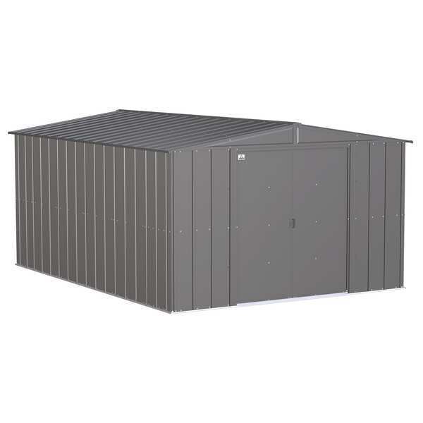 10x14 Classic Steel Storage Shed, Charcoal
