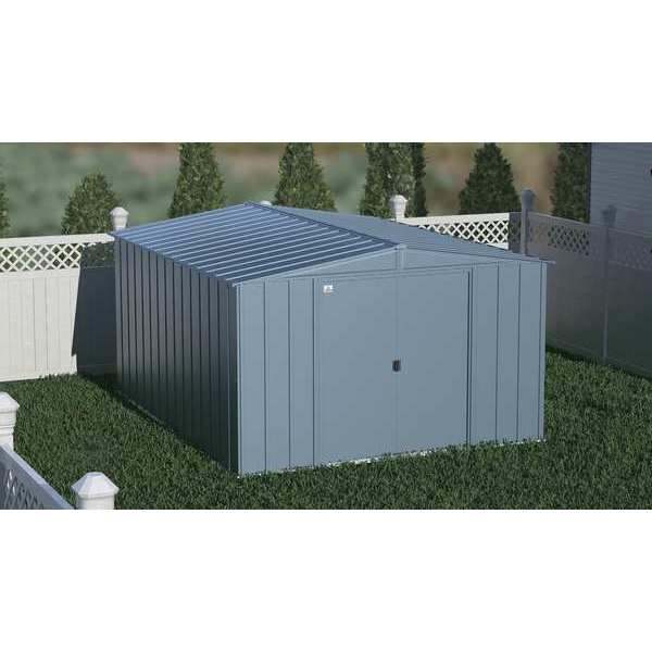 10x12 Classic Steel Storage Shed, Blue Grey