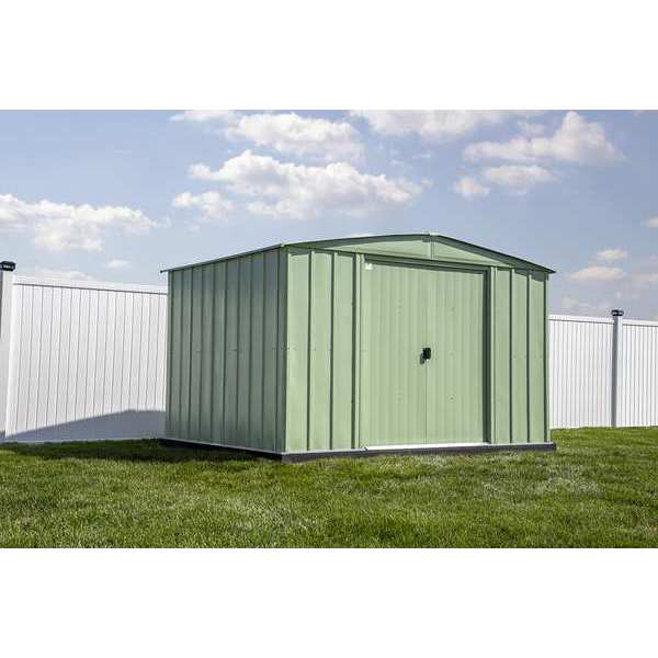 10x8 Classic Steel Storage Shed, Sage Green