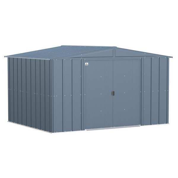 10x8 Classic Steel Storage Shed, Blue Grey