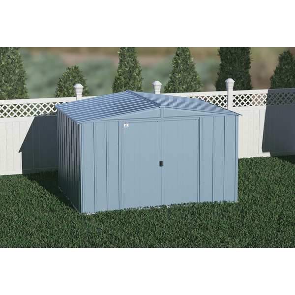10x8 Classic Steel Storage Shed, Blue Grey