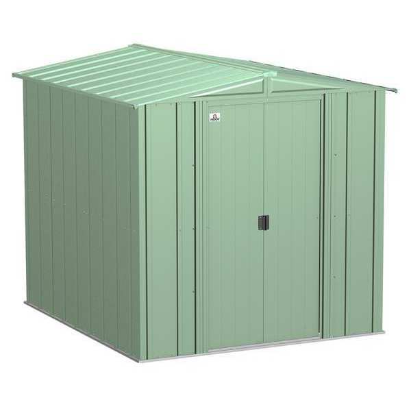 6x7 Classic Steel Storage Shed, Sage Green