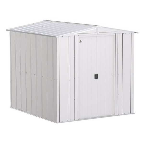 6x7 Classic Steel Storage Shed, Flute Grey