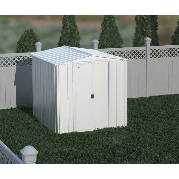 6x7 Classic Steel Storage Shed, Flute Grey