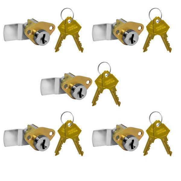 Standard Lock, w/(10) Keys/(5) Cams