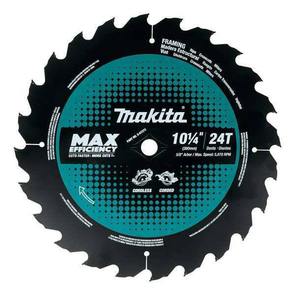 Circular Saw Blade, 10 1/4 in, 24 Teeth