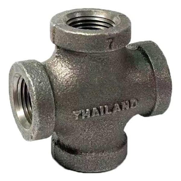 Cross, Black Malleable Iron, 150, 3/8 In.