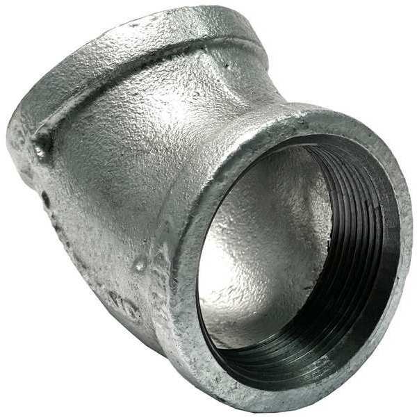 Elbow, 45 Deg, 2-1/2 In, NPT, Galv