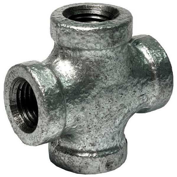 Cross, Galv Malleable Iron, 1/4In.