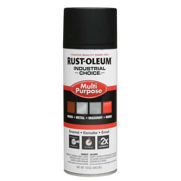 Spray Paint, Black, Ultra-Flat, 12 oz